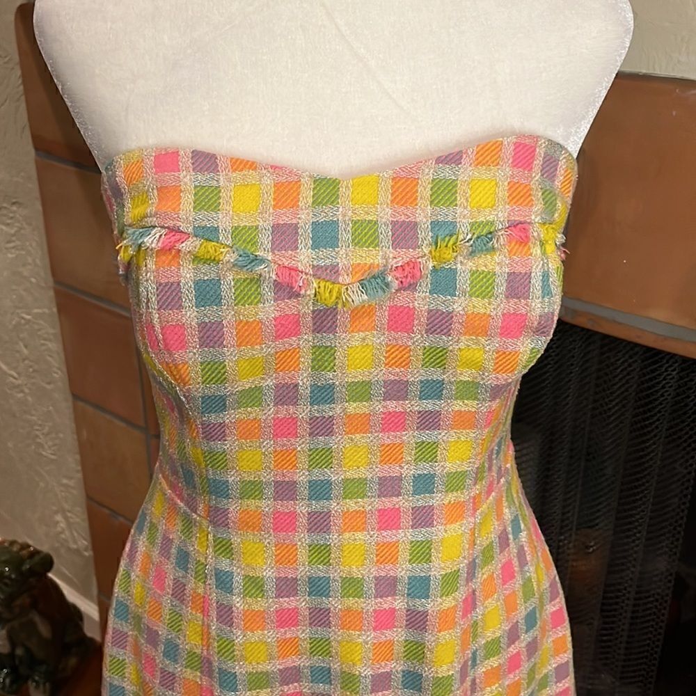 Lilly Pulitzer Bibi multicolored boule strapless dress, size 2! - Picture 2 of 12